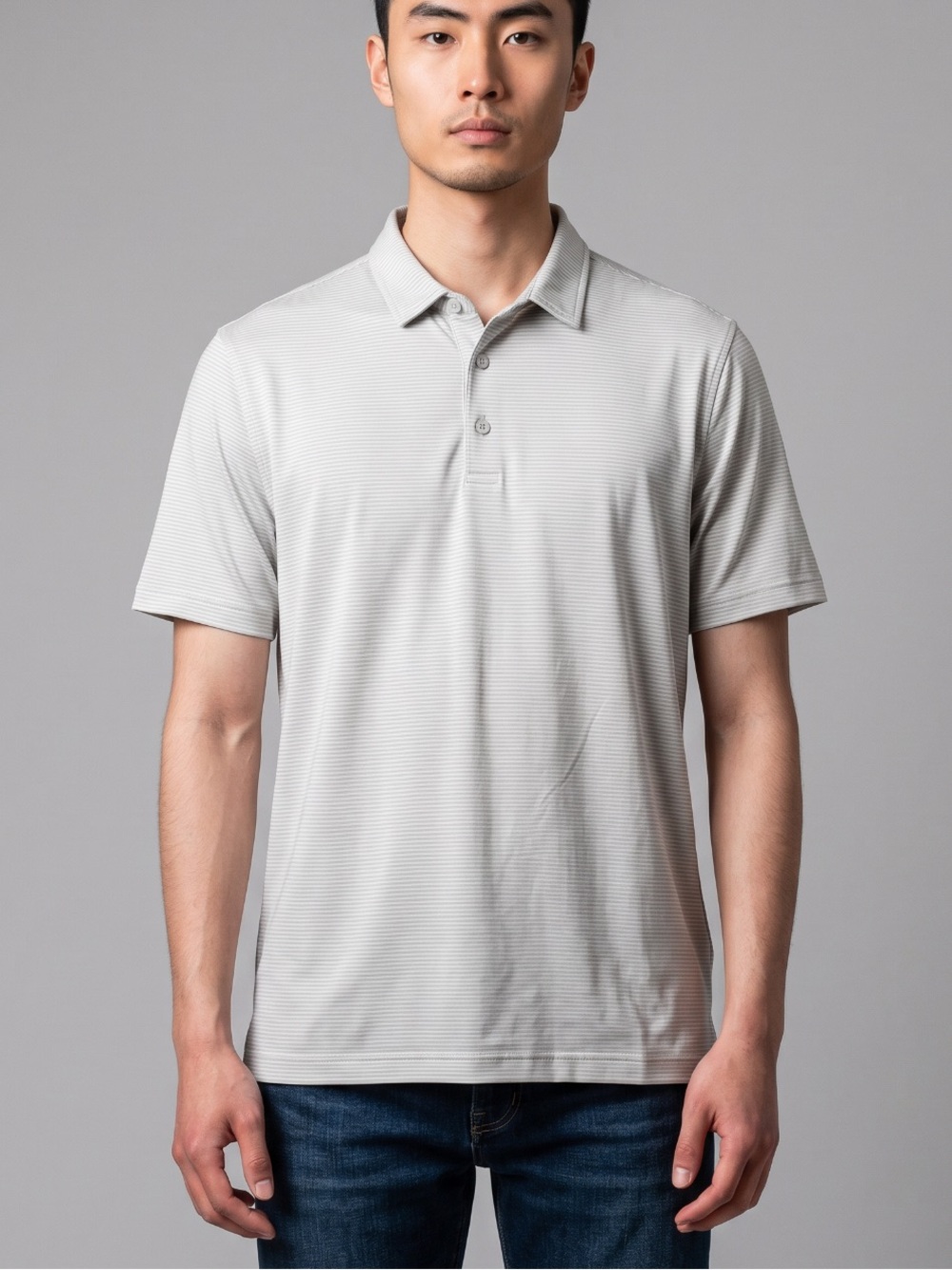 🌻Lululemon Cream Tech Polo Short Sleeve Button Logo Mens Size Large